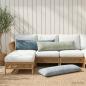 Preview: ARDEBO.de - Wurfkissen HEERLEN Blau 40 x 145 cm Chenille-Stoff