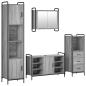 Preview: Badezimmerschrank-Set 4 stk. Sonoma-Grau 40 x 36 x 181 cm