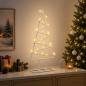 Preview: ARDEBO.de - Metall Weihnachtsbaum KUOPIO 60 cm Warmes Weiß Stahl Weiß