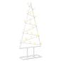 Preview: Metall Weihnachtsbaum KUOPIO 60 cm Warmes Weiß Stahl Weiß