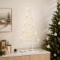 Preview: Metall Weihnachtsbaum KUOPIO 60 cm Warmes Weiß Stahl Weiß