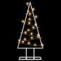 Preview: Metall Weihnachtsbaum KUOPIO 60 cm Warmes Weiß Stahl Weiß