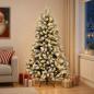 Preview: ARDEBO.de - Künstlicher klappbarer Weihnachtsbaum 150 cm 150 LEDs