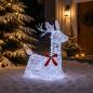 Preview: ARDEBO.de - 3D Weihnachtsrentier LOVIISA 140 LEDs Blau 55 x 22 x 63 cm