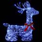 Preview: 3D Weihnachtsrentier LOVIISA 140 LEDs Blau 55 x 22 x 63 cm