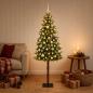 Preview: ARDEBO.de - Künstlicher Weihnachtsbaum mit Kugel 120 cm 150 LEDs