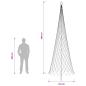 Preview: LED-Weihnachtsbaum EKENAS 400 cm 450 LEDs Warmes Weiß Eisen