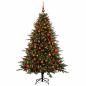 Preview: Künstlicher Weihnachtsbaum mit Weihnachtskugel 180 cm 300 LEDs