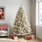 Preview: ARDEBO.de - Künstlicher Weihnachtsbaum mit Weihnachtskugel 210 cm 300 LEDs