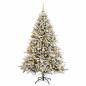 Preview: Künstlicher Weihnachtsbaum mit Weihnachtskugel 210 cm 300 LEDs