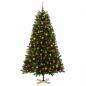 Preview: Künstlicher Weihnachtsbaum mit Weihnachtskugel 240 cm 300 LEDs