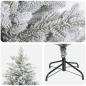 Preview: Künstlicher klappbarer Weihnachtsbaum 210 cm PVC und Metall