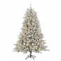 Preview: Künstlicher Weihnachtsbaum mit Weihnachtskugel 180 cm 300 LEDs