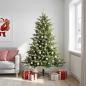 Preview: ARDEBO.de - Künstlicher Weihnachtsbaum mit Weihnachtskugel 210 cm 300 LEDs