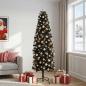 Preview: Künstlicher schmaler Weihnachtsbaum mit Weihnachtskugel 210 cm