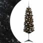 Preview: Künstlicher schmaler Weihnachtsbaum mit Weihnachtskugel 150 cm