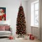 Preview: ARDEBO.de - Künstlicher schmaler Weihnachtsbaum mit Weihnachtskugel 210 cm