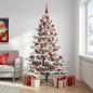 Preview: ARDEBO.de - Künstlicher Weihnachtsbaum mit Weihnachtskugel 210 cm 300 LEDs