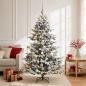 Preview: ARDEBO.de - Künstlicher Weihnachtsbaum mit Weihnachtskugel 150 cm 150 LEDs
