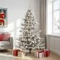 Preview: ARDEBO.de - Künstlicher Weihnachtsbaum mit Weihnachtskugel 210 cm 300 LEDs