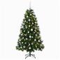 Preview: Künstlicher Weihnachtsbaum mit Weihnachtskugeln 180 cm 300 LEDs