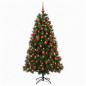 Preview: Künstlicher Weihnachtsbaum mit Weihnachtskugel 210 cm 300 LEDs