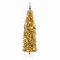 Preview: Künstlicher schlanker Weihnachtsbaum mit Kugeln 180 cm 300 LEDs
