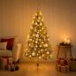 Preview: Künstlicher Weihnachtsbaum mit Weihnachtskugel 120 cm 150 LEDs