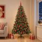 Preview: ARDEBO.de - Künstlicher Weihnachtsbaum mit Weihnachtskugel 210 cm 300 LEDs