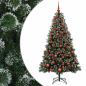 Preview: Künstlicher Weihnachtsbaum mit Weihnachtskugel 180 cm 300 LEDs