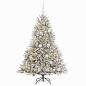 Preview: Künstlicher Weihnachtsbaum mit Weihnachtskugel 180 cm 300 LEDs
