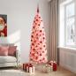 Preview: Künstlicher schmaler Weihnachtsbaum mit Weihnachtskugel 240 cm
