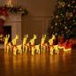 Preview: ARDEBO.de - Weihnachtsrentier mit Schlitten 7 stk. 320 LEDs Warmes Weiß