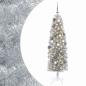 Preview: Künstlicher schmaler Weihnachtsbaum mit Weihnachtskugel 180 cm