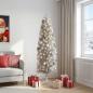 Preview: Künstlicher schmaler Weihnachtsbaum mit Weihnachtskugel 180 cm