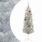 Preview: Künstlicher schmaler Weihnachtsbaum mit Weihnachtskugel 150 cm