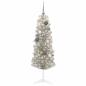 Preview: Künstlicher schmaler Weihnachtsbaum mit Weihnachtskugel 150 cm