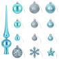 Preview: Weihnachtskugelset 111 stk. Türkis Durchmesser 6 cm Polystyrol