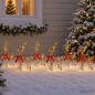 Preview: ARDEBO.de - Weihnachtsrentier 6 stk. 240 LEDs Warmes Weiß