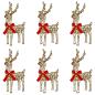 Preview: Weihnachtsrentier 6 stk. 240 LEDs Warmes Weiß