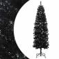 Preview: Künstlicher schlanker Weihnachtsbaum 240 cm PVC und Stahl