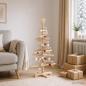 Preview: Holz Weihnachtsbaum KOTKA 90 cm Massives Kiefernholz Natürlich