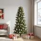 Preview: Künstlicher Weihnachtsbaum mit Weihnachtskugel 210 cm 300 LEDs