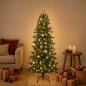 Preview: ARDEBO.de - Künstlicher Weihnachtsbaum mit Weihnachtskugel 120 cm 150 LEDs