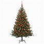 Preview: Künstlicher Weihnachtsbaum mit Weihnachtskugel 180 cm 300 LEDs