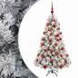 Preview: Künstlicher Weihnachtsbaum mit Weihnachtskugel 120 cm 150 LEDs