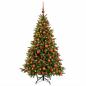 Preview: Künstlicher Weihnachtsbaum mit Weihnachtskugel 180 cm 300 LEDs
