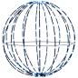 Preview: Weihnachts-Finial-Licht 120 LEDs Blau Durchmesser 40 x 42 cm