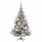Preview: Künstlicher Weihnachtsbaum mit Weihnachtskugel 120 cm 150 LEDs