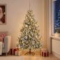 Preview: ARDEBO.de - Künstlicher Weihnachtsbaum mit Weihnachtskugel 210 cm 300 LEDs